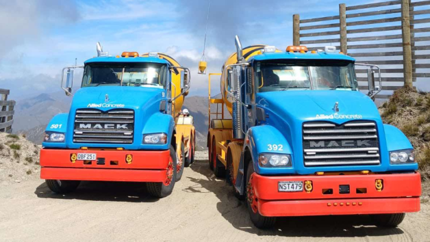 Allied Concrete's Trucks at Cardrona Soho Basin Project